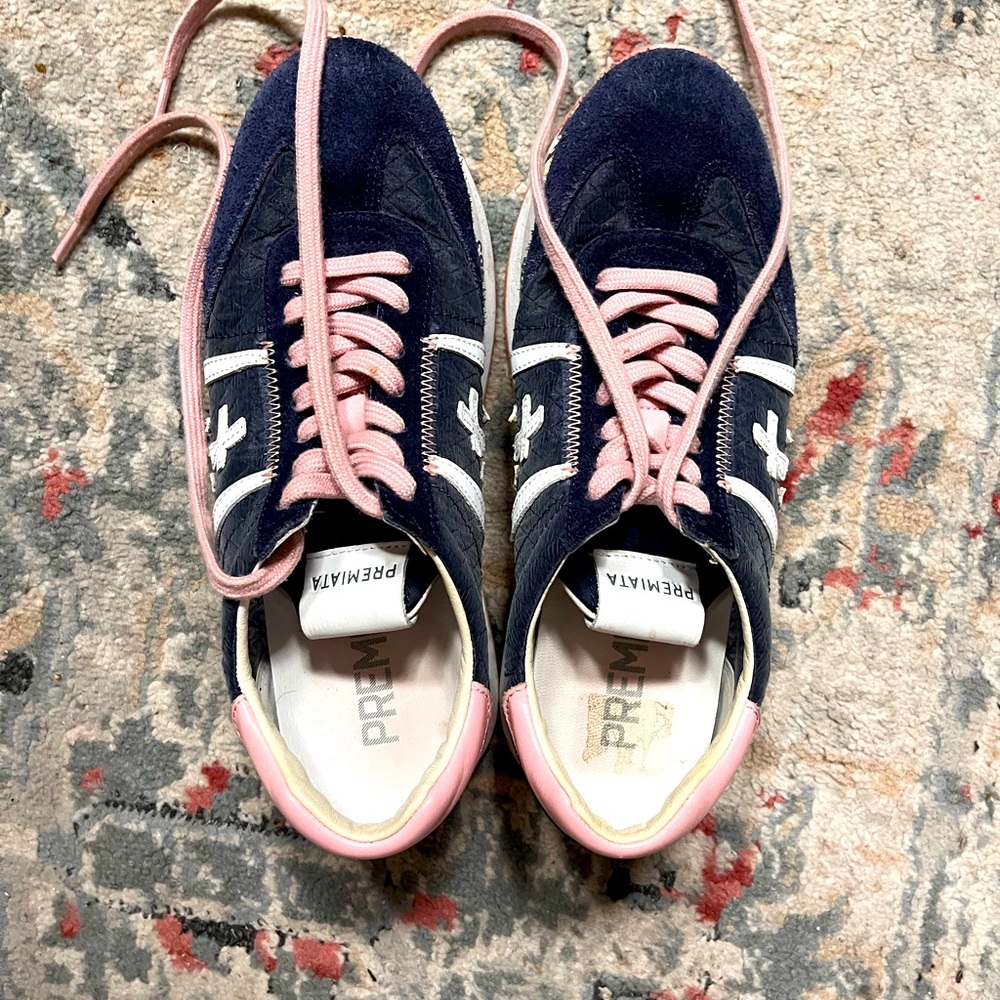 Premiata sneakers. Pink and blue. Size 7.
